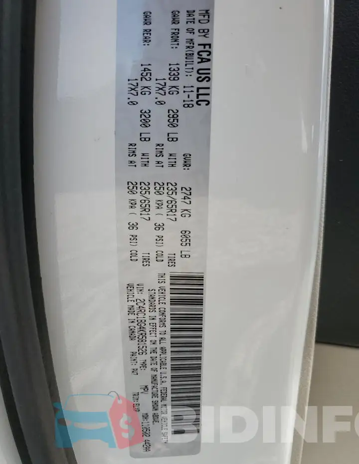2C4RC1BG4KR581526 Photo# 13