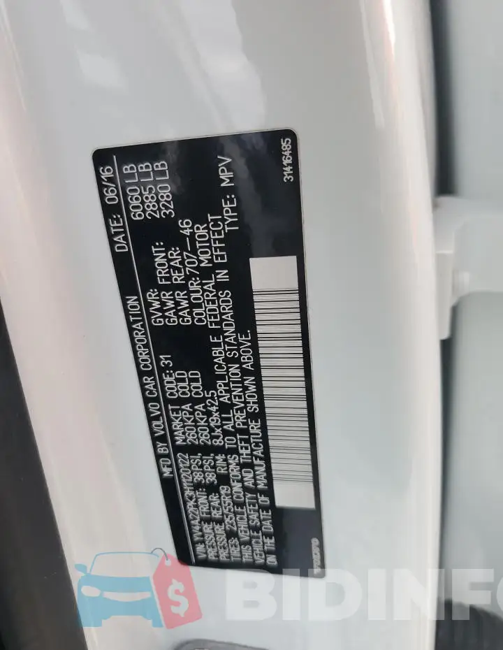 YV4A22PK3H1120122 Photo# 13