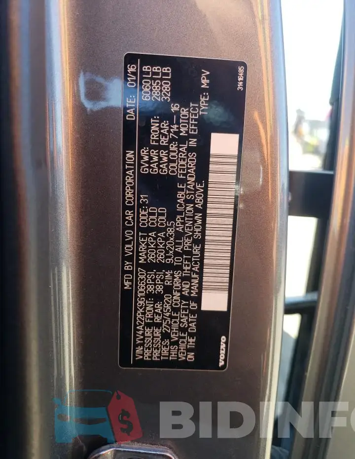 YV4A22PK9G1066307 Photo# 13