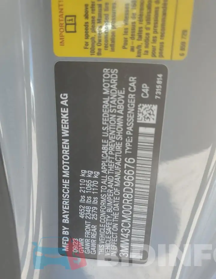 3MW43CM00R8D96676 Photo# 12