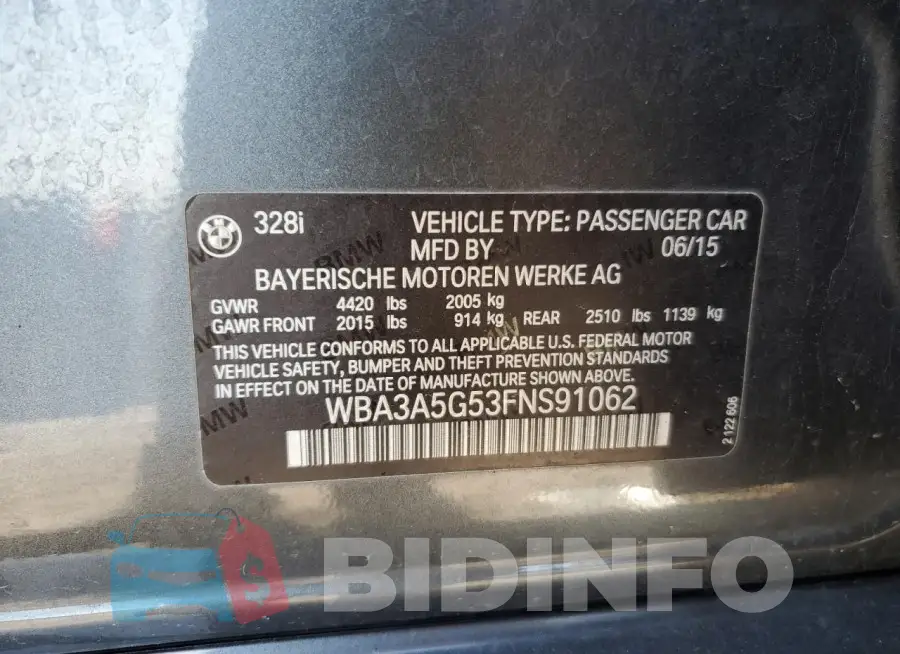 WBA3A5G53FNS91062 Photo# 12