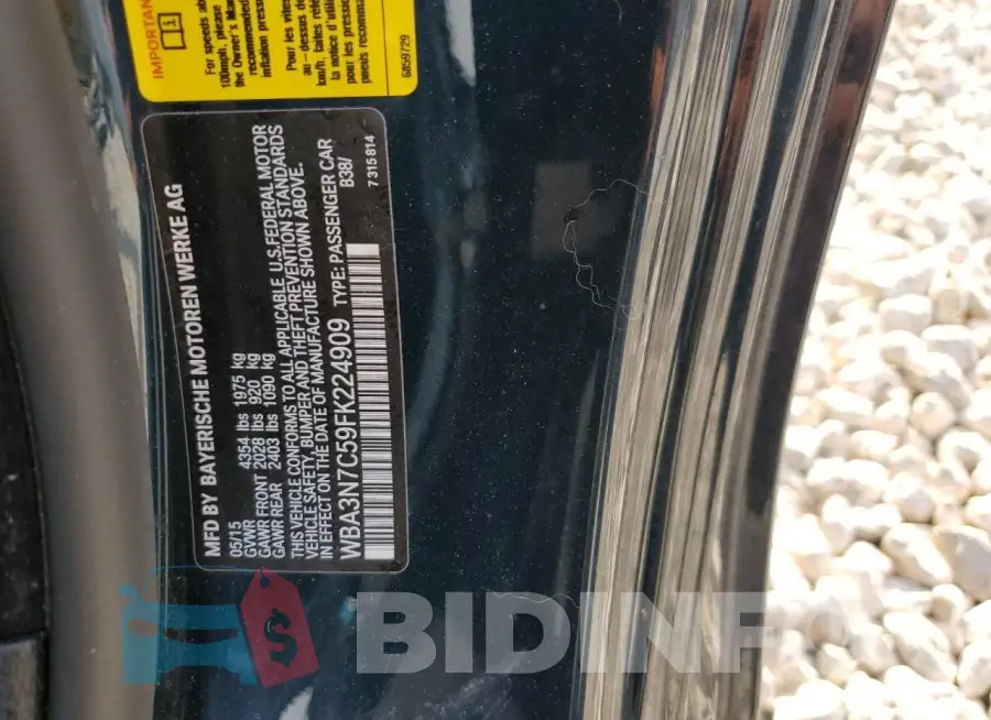 WBA3N7C59FK224909 Photo# 12