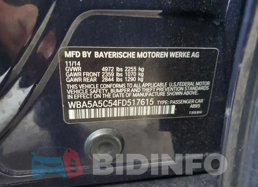 WBA5A5C54FD517615 Photo# 12