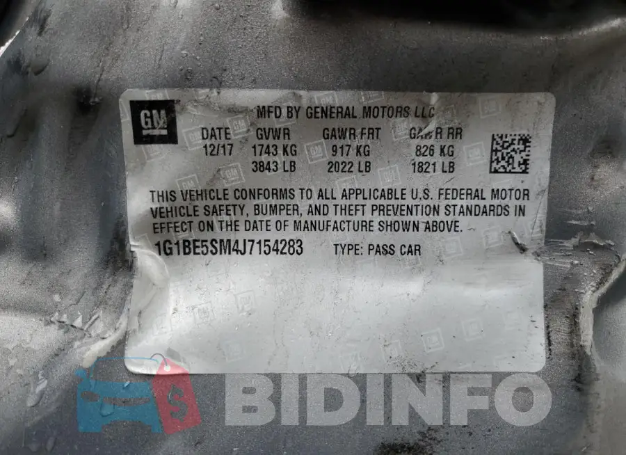 1G1BE5SM4J7154283 Photo# 12