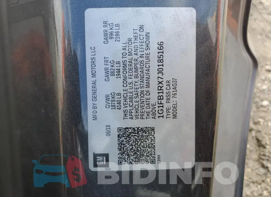 1G1FB1RX7J0185166 Photo# 12