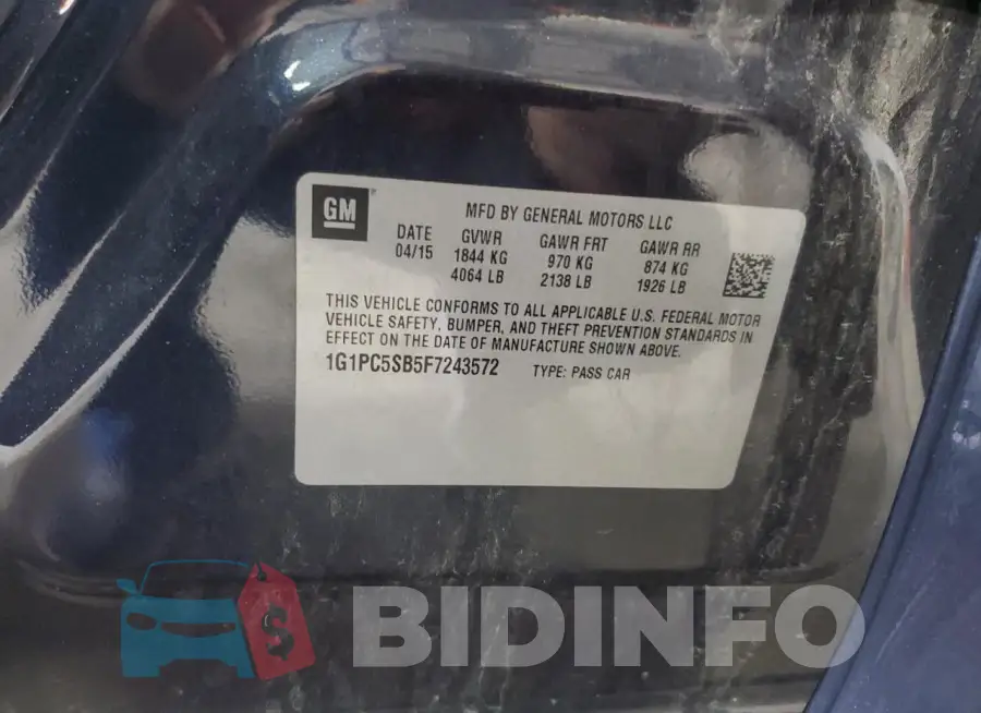 1G1PC5SB5F7243572 Photo# 12