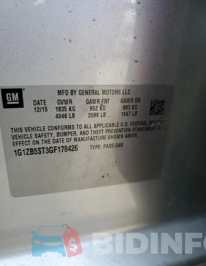 1G1ZB5ST3GF178426 Photo# 13
