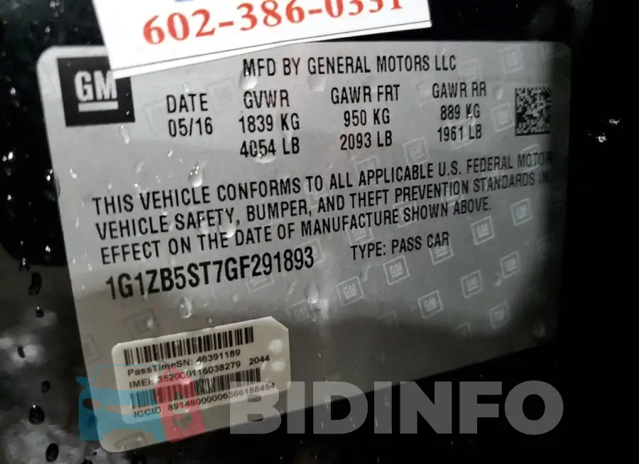 1G1ZB5ST7GF291893 Photo# 12
