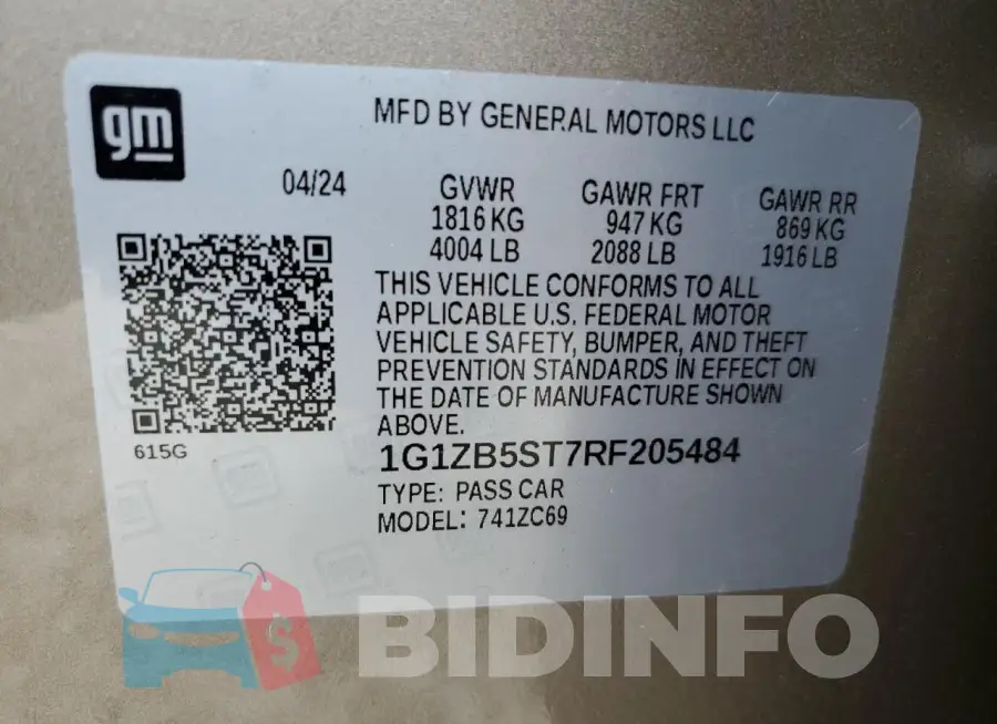 1G1ZB5ST7RF205484 Photo# 12
