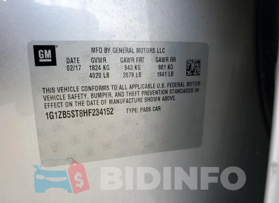 1G1ZB5ST8HF234152 Photo# 12