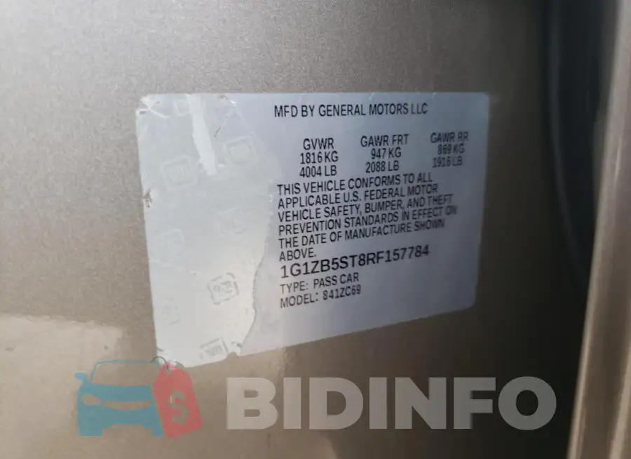 1G1ZB5ST8RF157784 Photo# 12