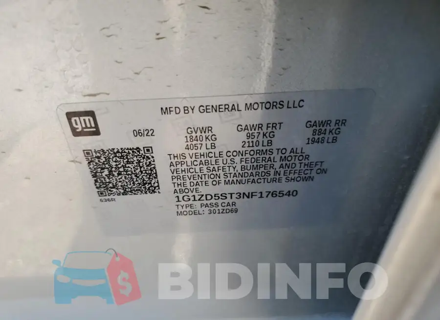 1G1ZD5ST3NF176540 Photo# 13