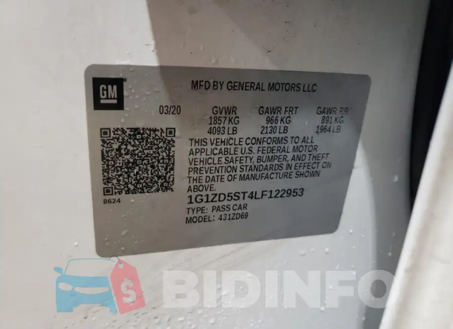 1G1ZD5ST4LF122953 Photo# 13
