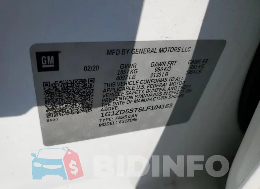 1G1ZD5ST6LF104163 Photo# 12