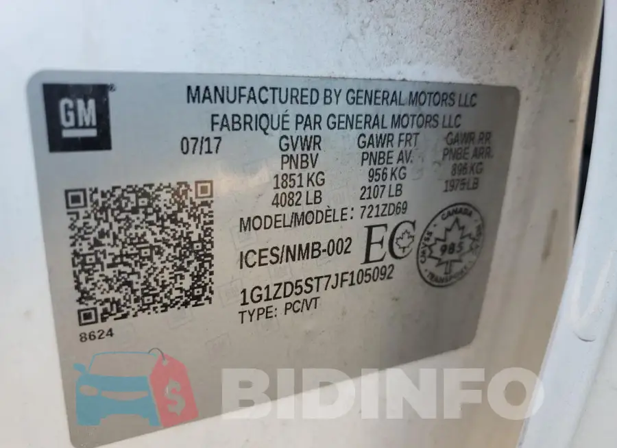1G1ZD5ST7JF105092 Photo# 13