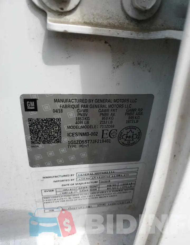 1G1ZD5ST7JF219481 Photo# 12