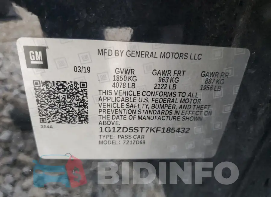 1G1ZD5ST7KF185432 Photo# 12
