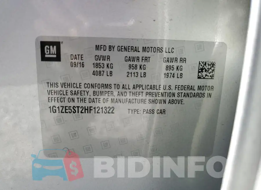 1G1ZE5ST2HF121322 Photo# 12