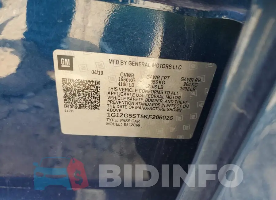 1G1ZG5ST5KF206026 Photo# 12