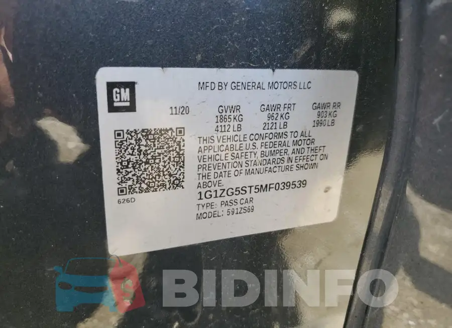 1G1ZG5ST5MF039539 Photo# 13