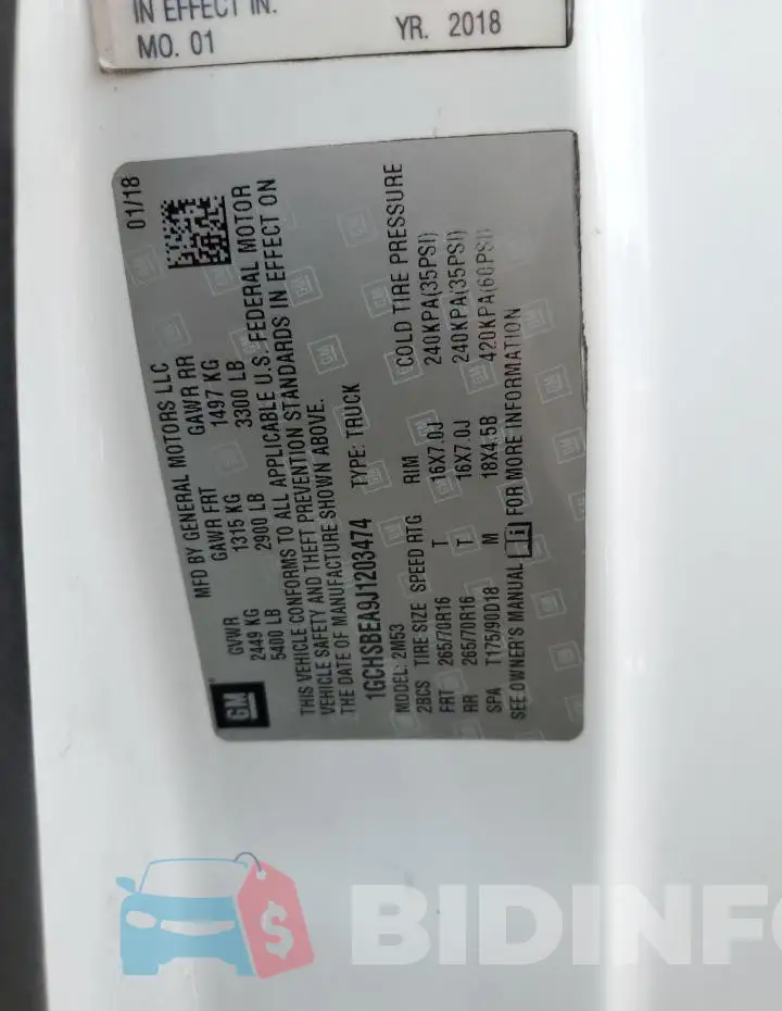 1GCHSBEA9J1203474 Photo# 12