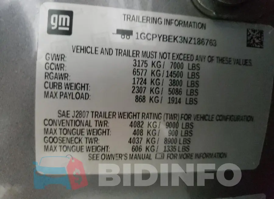 1GCPYBEK3NZ186763 Photo# 12