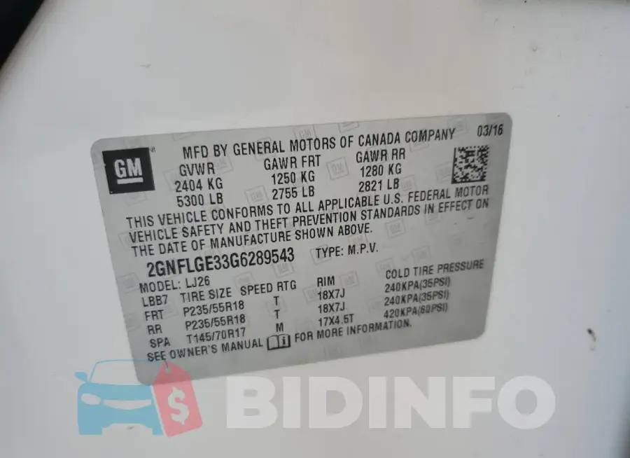 2GNFLGE33G6289543 Photo# 13