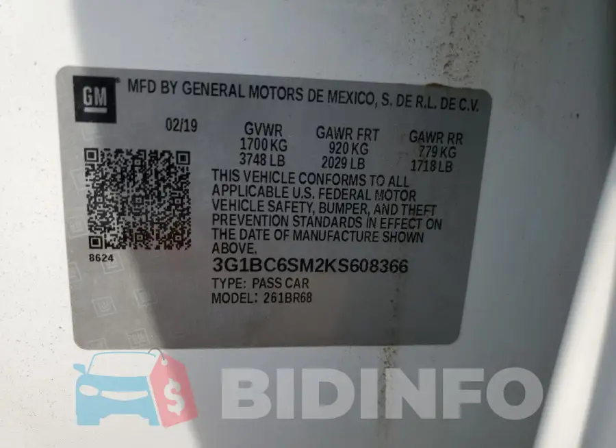 3G1BC6SM2KS608366 Photo# 12