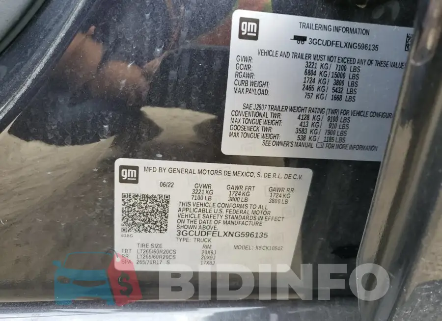 3GCUDFELXNG596135 Photo# 12