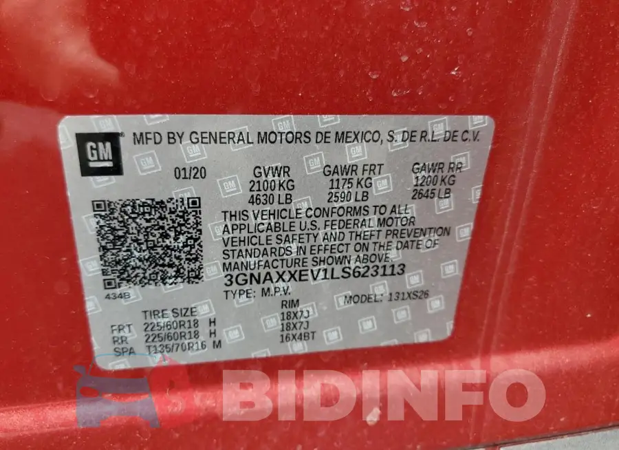 3GNAXXEV1LS623113 Photo# 13
