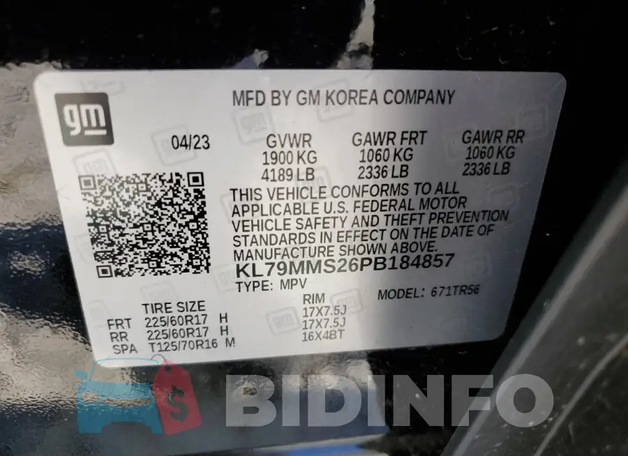 KL79MMS26PB184857 Photo# 12