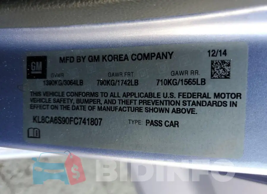 KL8CA6S90FC741807 Photo# 12