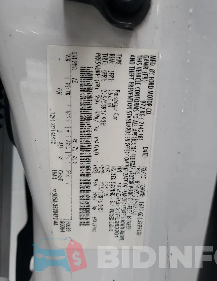 1FADP3F21FL263201 Photo# 12