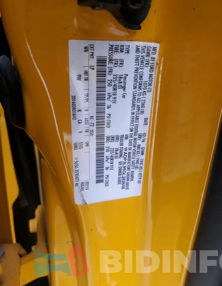 1FADP3L95GL282658 Photo# 12