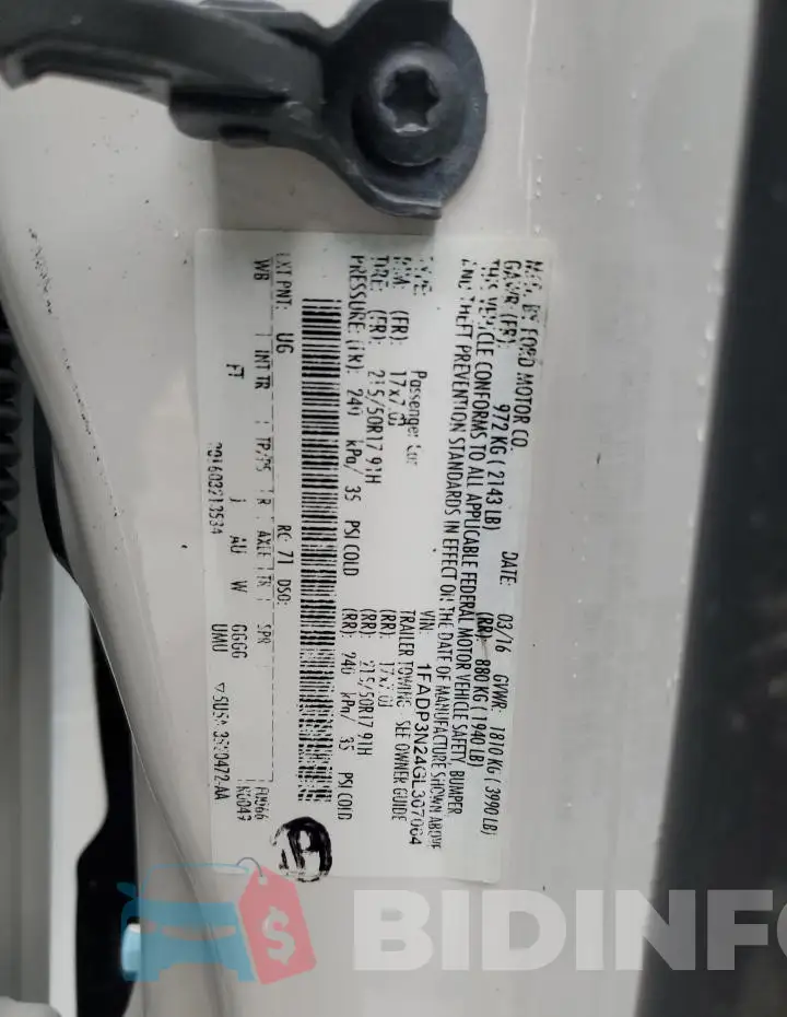 1FADP3N24GL307064 Photo# 12