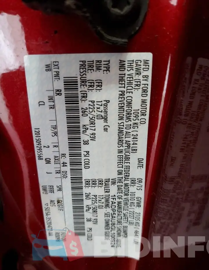 1FADP5AU8GL100924 Photo# 13