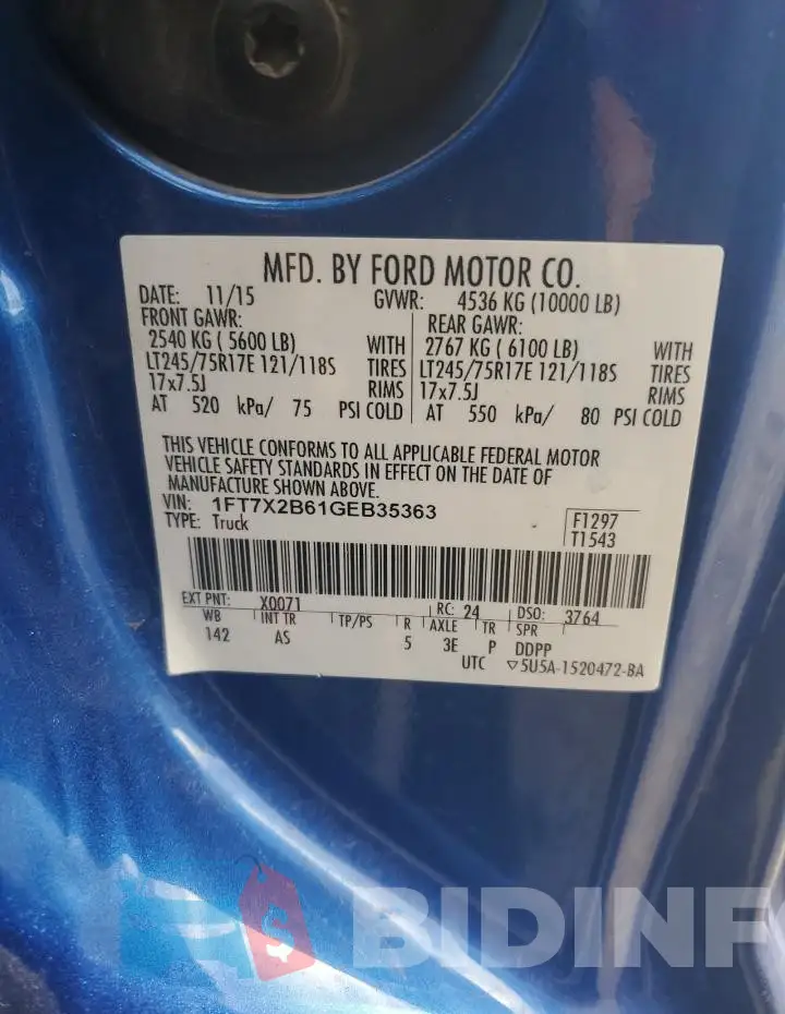 1FT7X2B61GEB35363 Photo# 12