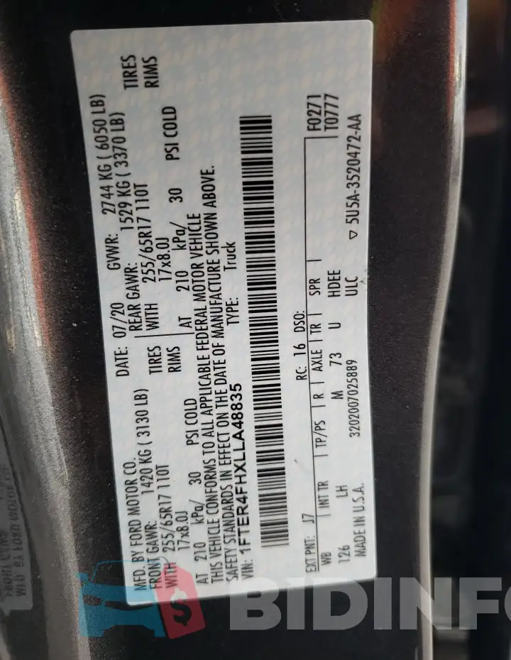 1FTER4FHXLLA48835 Photo# 12
