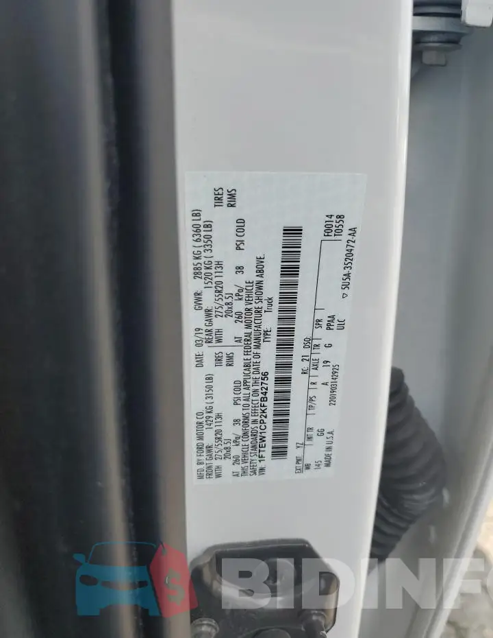 1FTEW1CP2KFB42756 Photo# 12