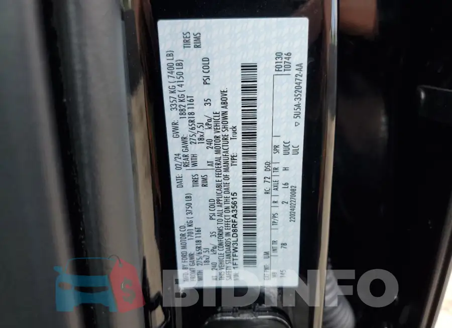 1FTFW3LD8RFA35615 Photo# 12
