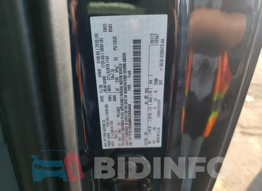 1FTFX1E88MKD05444 Photo# 12