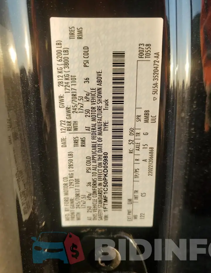 1FTMF1C50PKD05980 Photo# 13