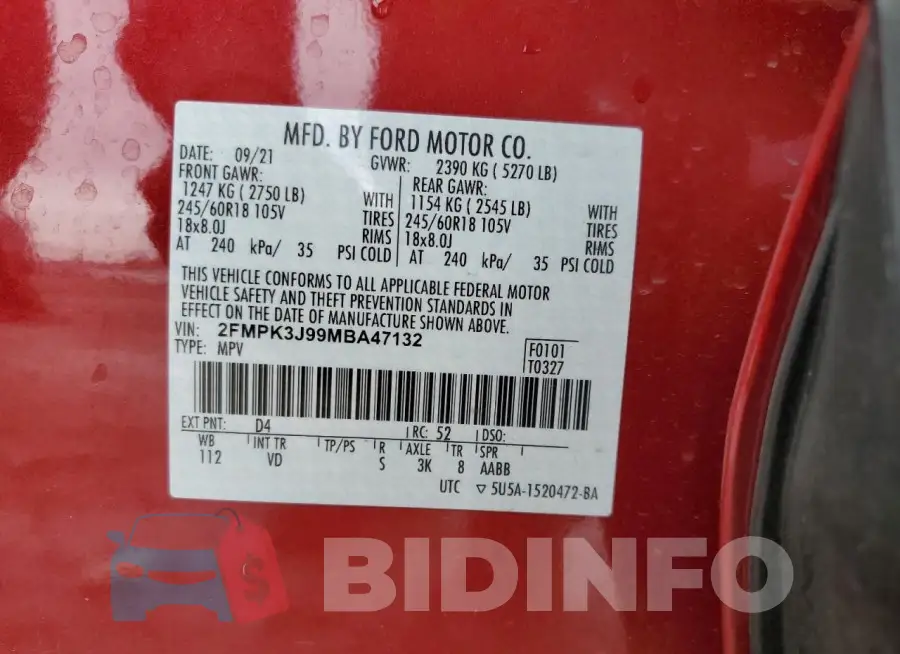 2FMPK3J99MBA47132 Photo# 13