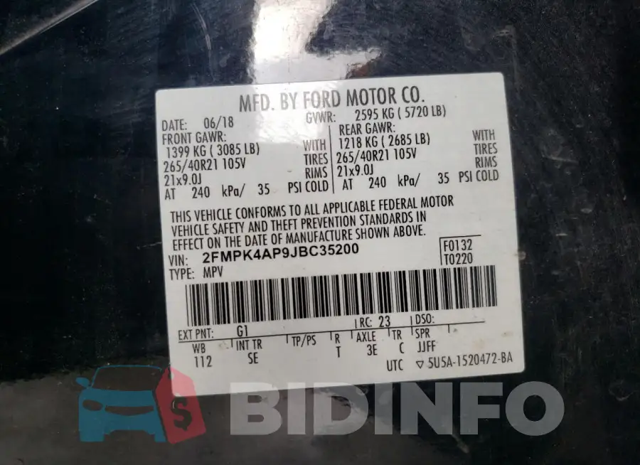 2FMPK4AP9JBC35200 Photo# 13