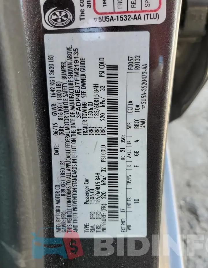 3FADP4EJ7FM219135 Photo# 12