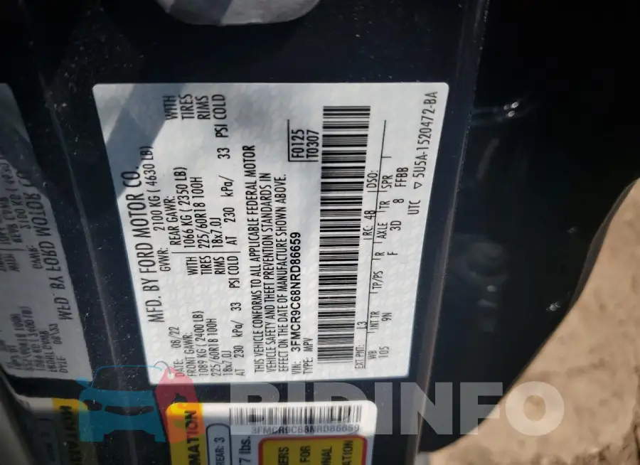 3FMCR9C68NRD86659 Photo# 12