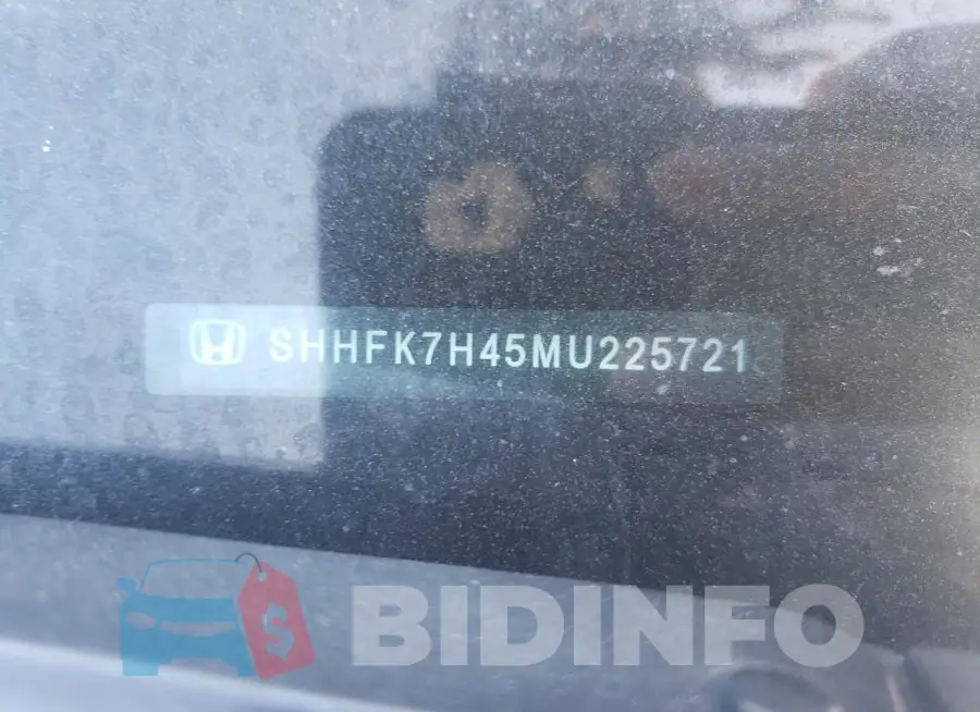 SHHFK7H45MU225721 Photo# 12