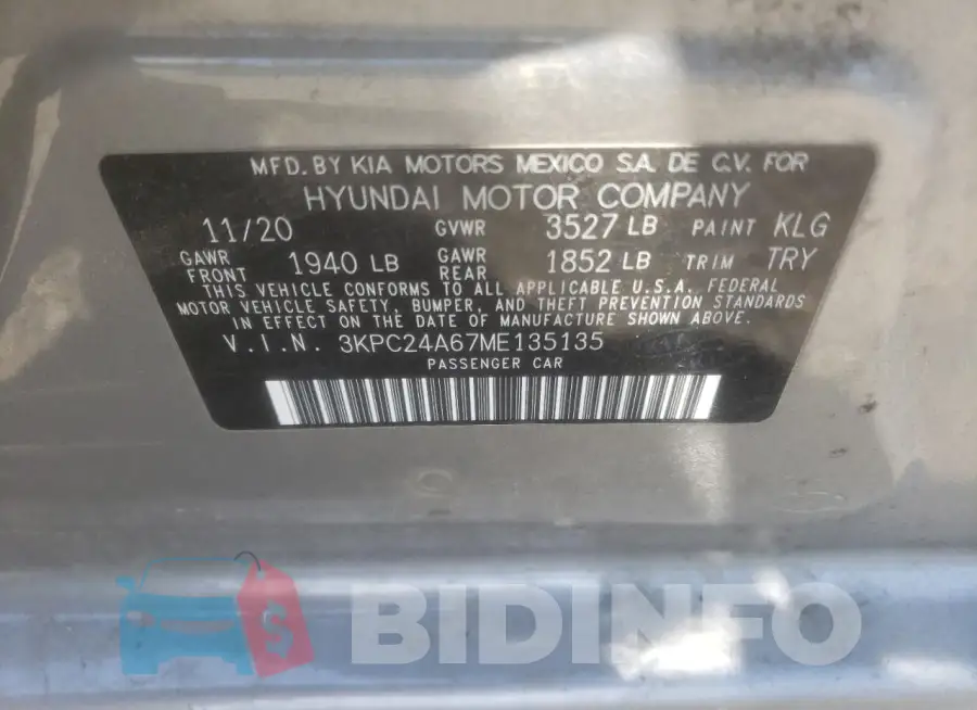 3KPC24A67ME135135 Photo# 12