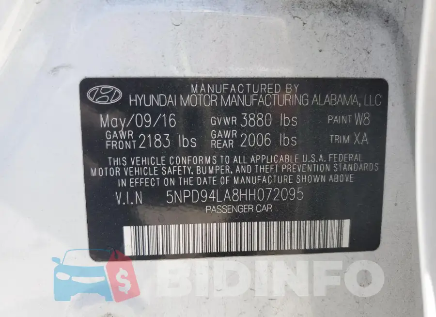 5NPD94LA8HH072095 Photo# 12