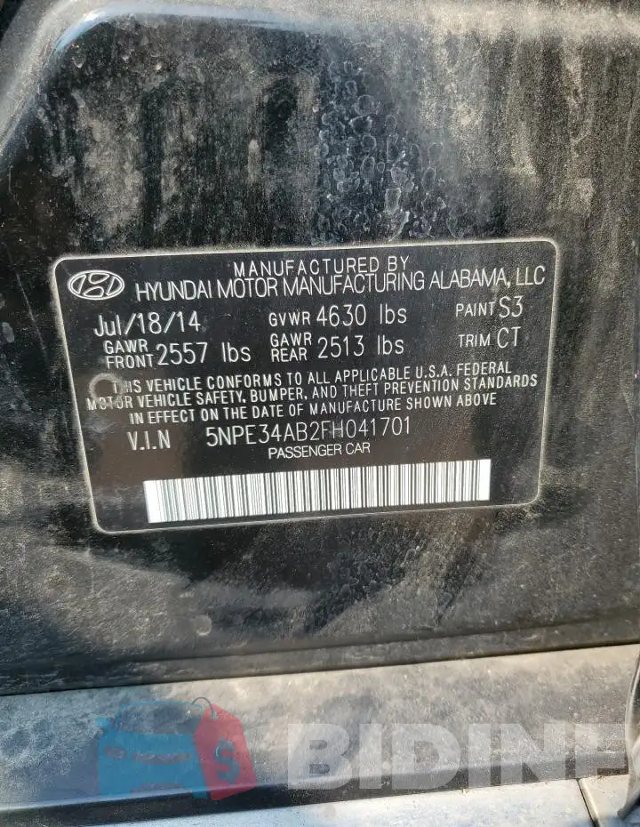 5NPE34AB2FH041701 Photo# 12